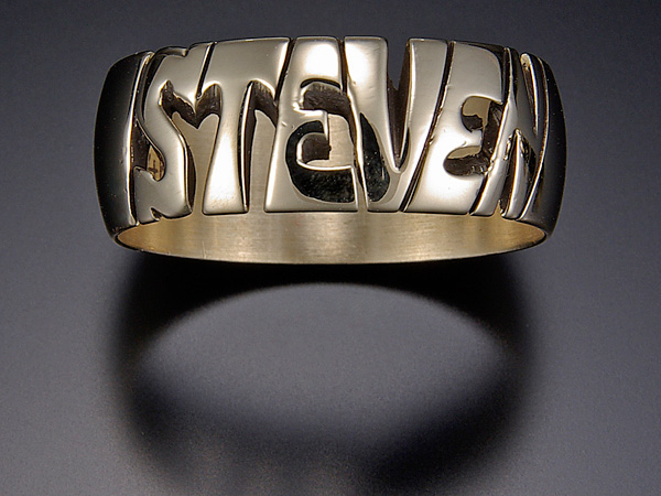14K Yellow Gold Hand Carved Wedding Ring 8mm (#GR67B8YG) – GROOM'S RING