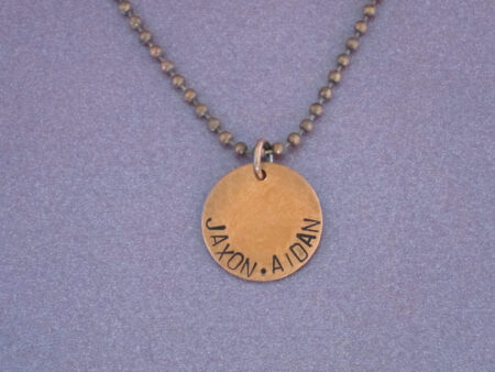 Copper Single Disc Necklace