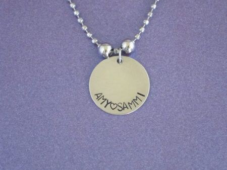 Nickel-Silver Single Disc Necklace