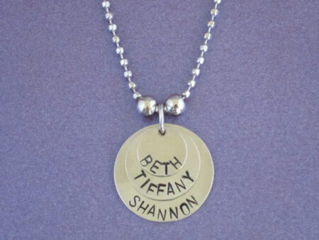 Nickel-Silver Triple Disc Necklace