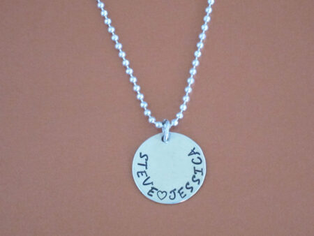 Sterling Silver 3/4-inch Disc Necklace